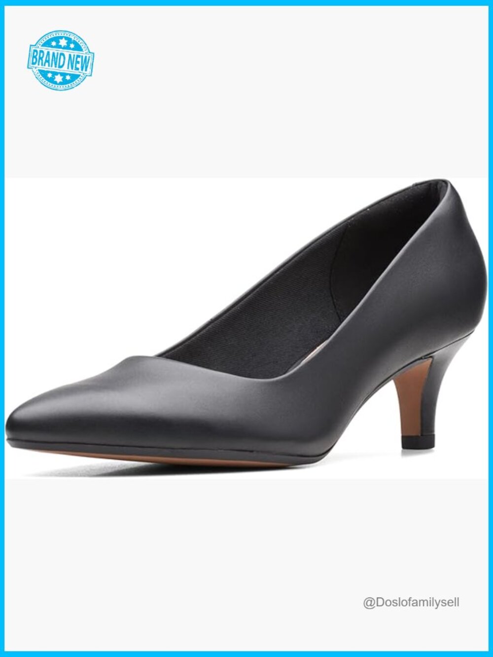 Pointed Toe Kitten Heel Pump Cushioned Ortholite Mid Height Court Shoe Dressy